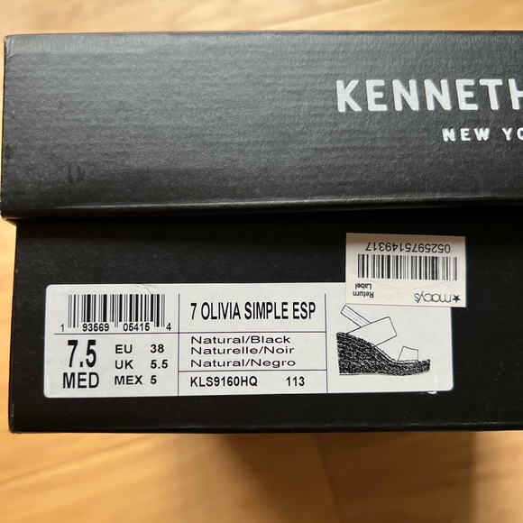 Kenneth Cole espadrille wedge shoe animal print size 7.5 - Picture 2 of 7